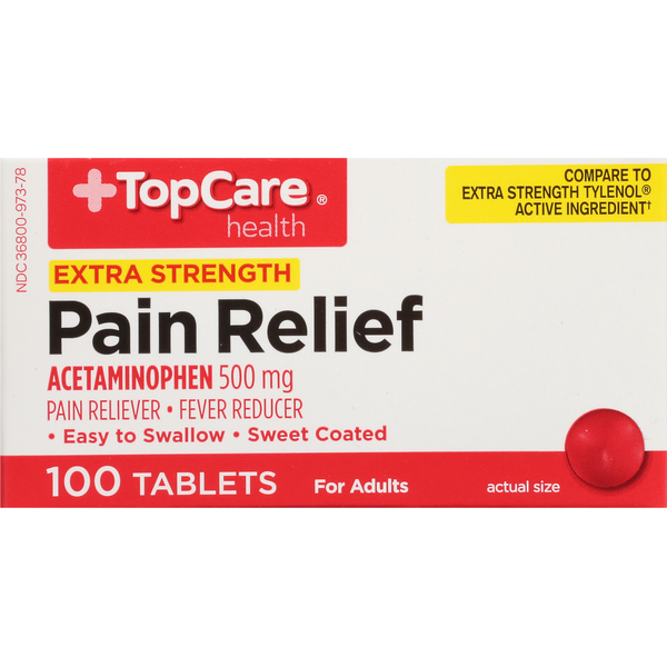 Muscles, Joints & Pain Relief TopCare Pain Relief, Extra Strength, 500 mg, Tablets hero