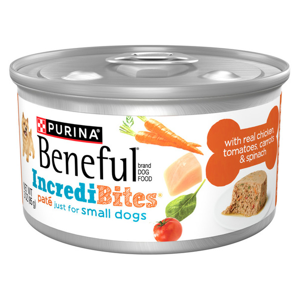 Purina Beneful Small Breed Wet Dog Food, IncrediBites Pate With Real Chicken Recipe hero