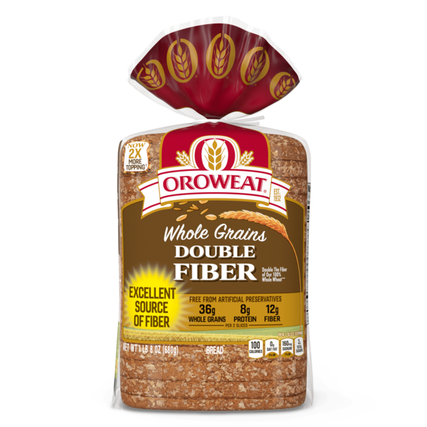 Bread Oroweat Double Fiber Sliced Bread Wheat Bread hero