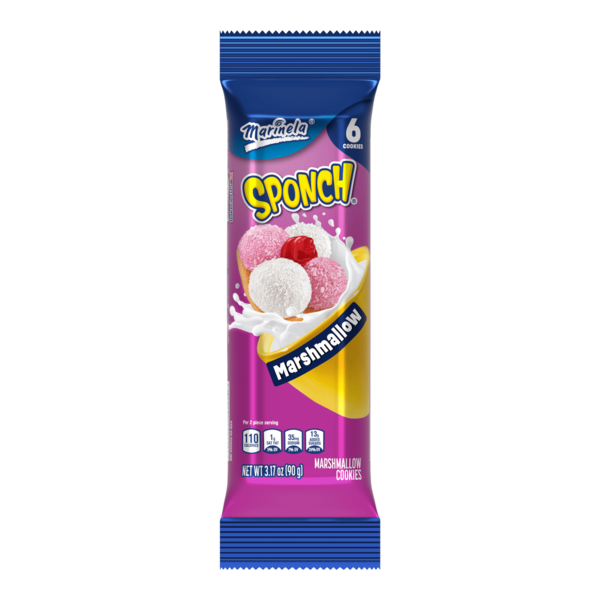 Cookies & Cakes Bimbo  Sponch, 6 count, Coconut and Strawberry Marshmallow Cookies hero