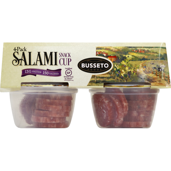 Charcuterie & Cured Meat Busseto Foods Salami, Snack Cup, 4 Pack hero