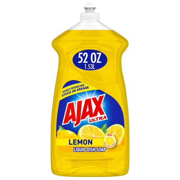 Dish Detergents Ajax Super Degreaser Liquid Dish Soap, Lemon hero