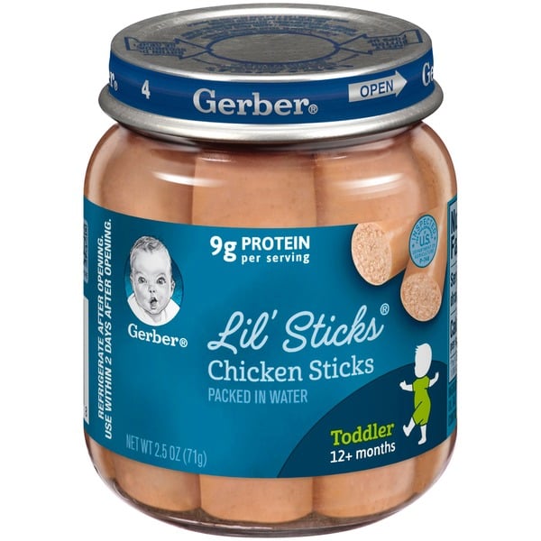 Baby Food & Formula Gerber Mealtime Lil' Sticks Chicken hero