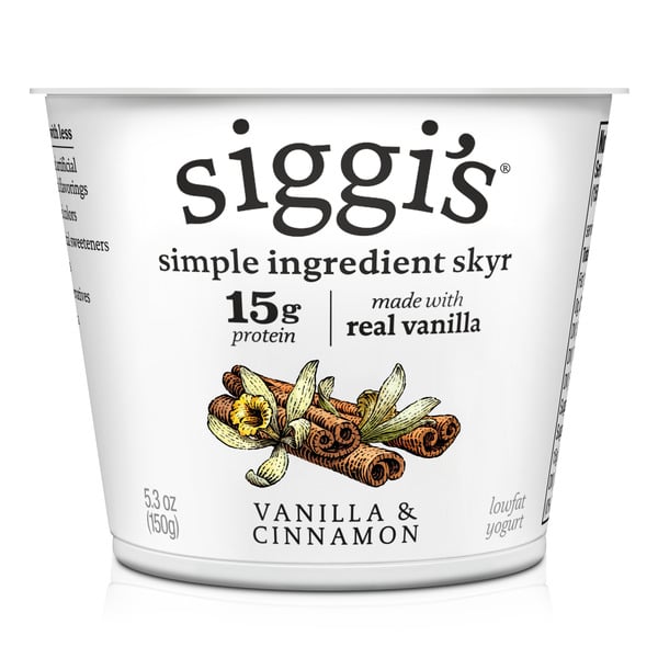 Yogurt, Kefir & Smoothies Siggi's Strained Low-Fat Yogurt Vanilla & Cinnamon hero