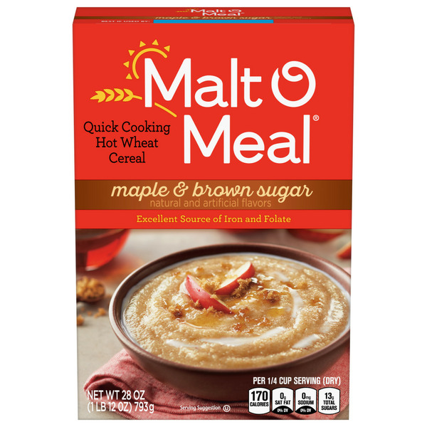 Cereal Malt-O-Meal Maple & Brown Sugar Quick Cooking Hot Wheat Cereal hero