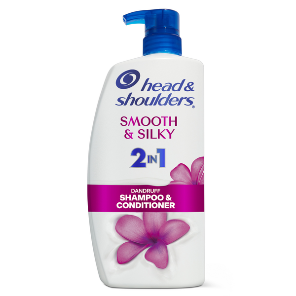 Hair Care Head & Shoulders 2 in 1 Dandruff Shampoo and Conditioner, Smooth and Silky hero