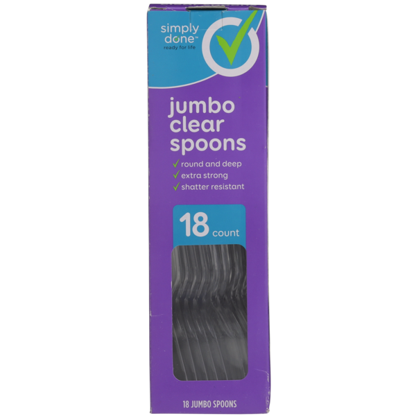 More Household Simply Done Jumbo Clear Spoons hero