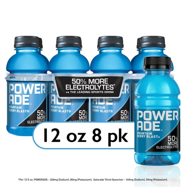 Energy & Sports Drinks POWERADE Mountain Berry Blast Bottles hero