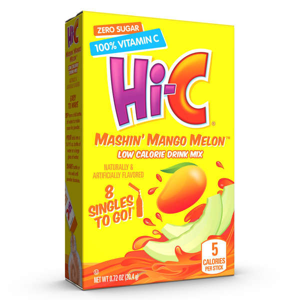 Juice & Nectars Hi-C Singles To Go, Mashin' Mango Melon hero