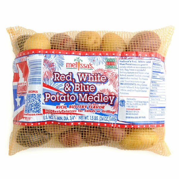 Packaged Vegetables & Fruits Melissa's Potato Medley Red, White, and Blue hero