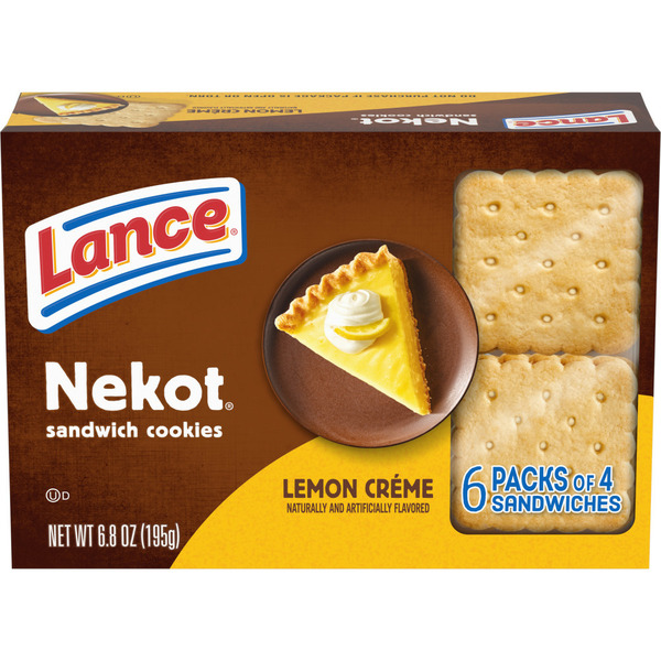 Pantry Lance Nekot Lemon Creme Sandwich Cookies hero