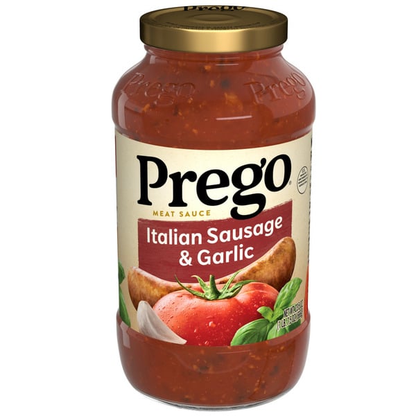 Pantry Prego Italian Sausage and Garlic Meat Sauce hero