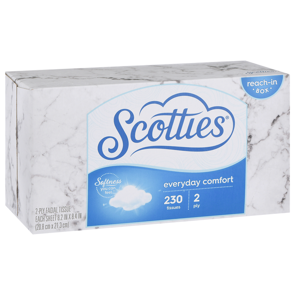 Paper Goods Scotties Facial Tissue, Everyday Comfort, 2-Ply hero