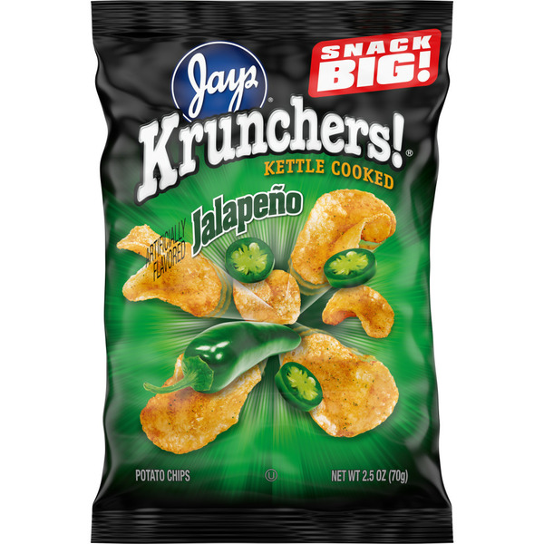 Chips & Pretzels Krunchers! Jalapeño Flavored Potato Chips hero