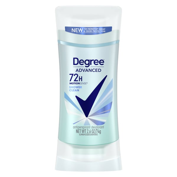 Deodorants Degree MotionSense Antiperspirant Deodorant Shower Clean hero