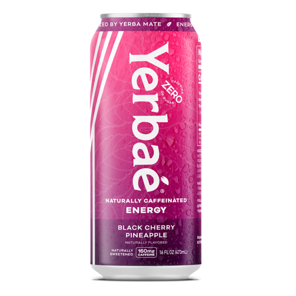 Water, Seltzer & Sparkling Water Yerbae Naturally Caffeinated Energy Black Cherry Pineapple hero