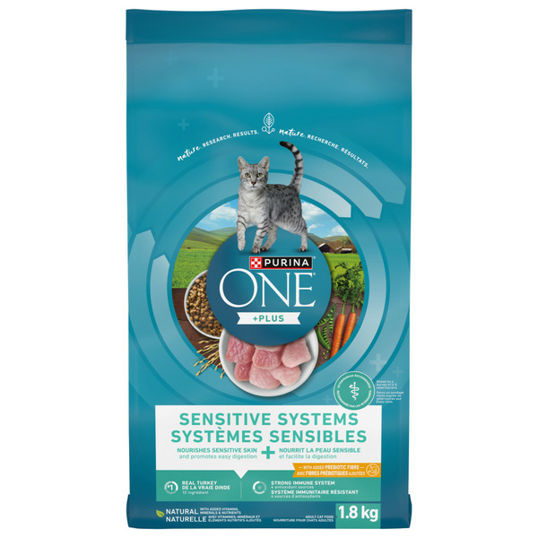 Cat Food & Care Purina ONE +Plus Sensitive Systems Turkey hero