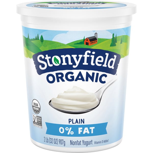 Yogurt Stonyfield Organic Plain Nonfat Yogurt hero