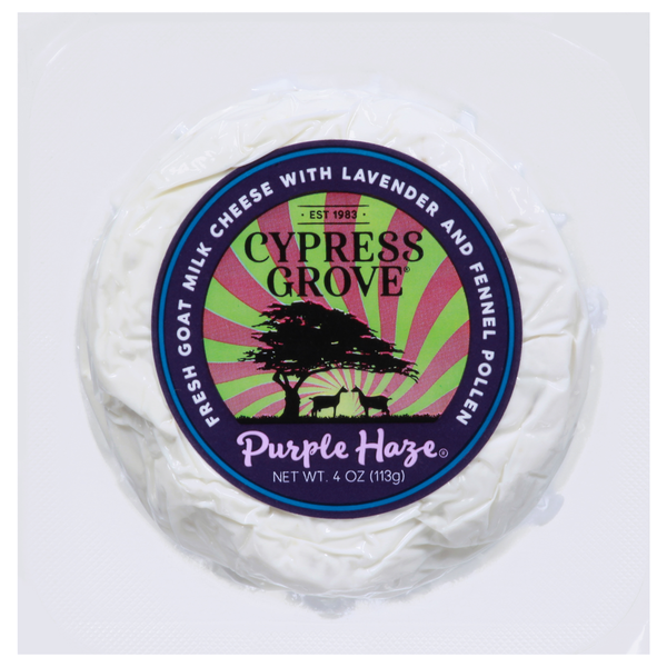 Specialty Cheeses Cypress Grove Cheese, Goat Milk, Purple Haze hero