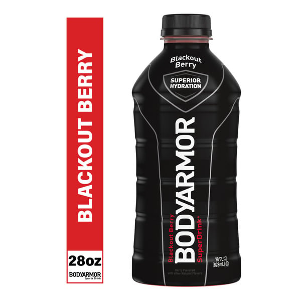 Energy & Sports Drinks BODYARMOR SuperDrink Blackout Berry Electrolyte Hydration Drink hero