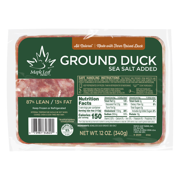 Meat Counter Maple Leaf Farms All Natural Ground Duck hero