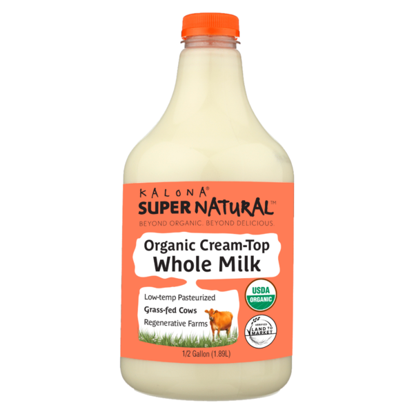 Milk Kalona SuperNatural Organic, Whole Milk, Grass-fed Cows hero