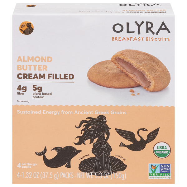 Olyra Breakfast Biscuits, Almond Butter, Cream Filled hero