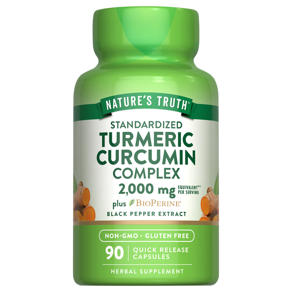 Vitamins & Supplements Nature's Truth Turmeric Curcumin 2000mg plus BioPerine Black Pepper Capsules hero