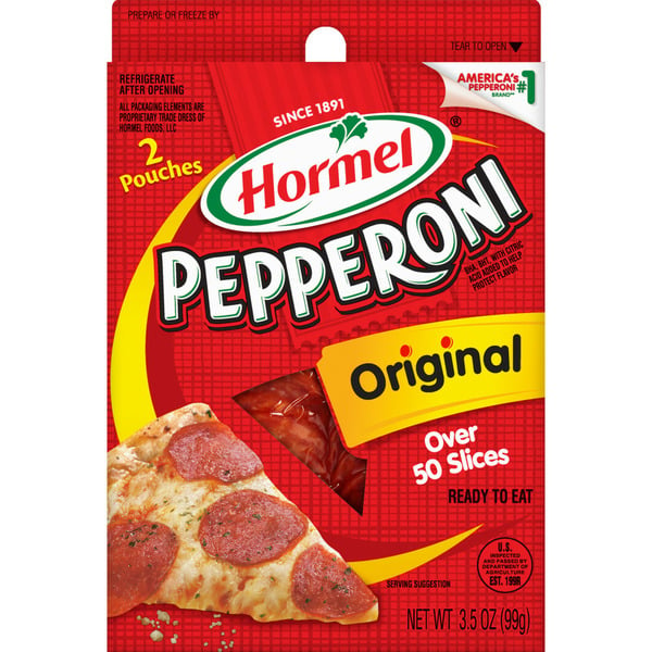 Packaged Lunch Meat HORMEL Pepperoni Original Pepperoni hero