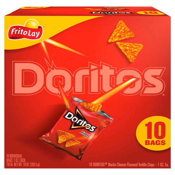 Doritos Tortilla Chips, Nacho Cheese Flavored hero