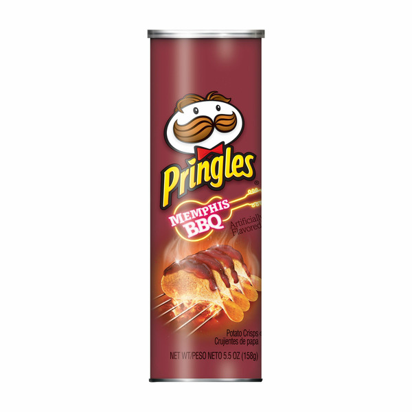 Chips & Pretzels Pringles Potato Crisps Chips, Memphis BBQ hero