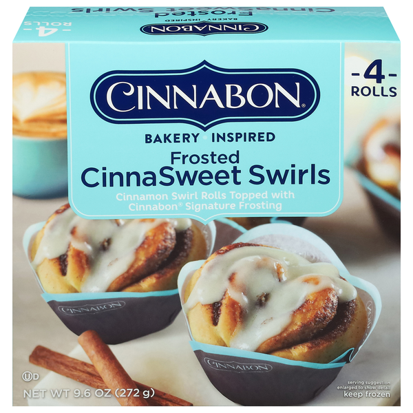 Frozen Breakfast Cinnabon Cinnasweet Swirls, Frosted hero