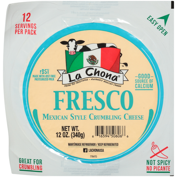 Latino Foods La Chona Fresco Mexican Style Crumbling Cheese hero