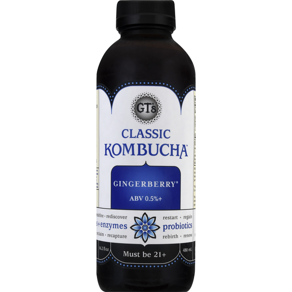 Kombucha GT's Living Foods Kombucha, Classic, Gingerberry hero