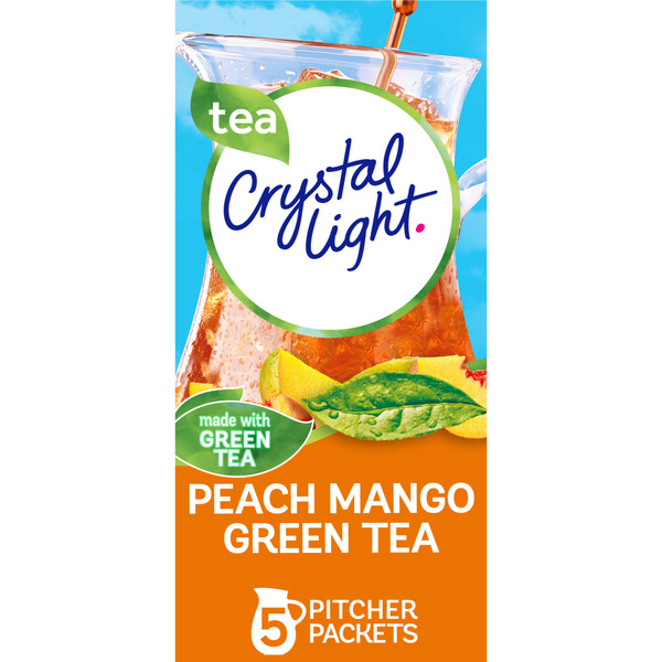 Cocoa & Drink Mixes Crystal Light Peach Mango Green Tea Naturally Flavored Powdered Drink Mix hero