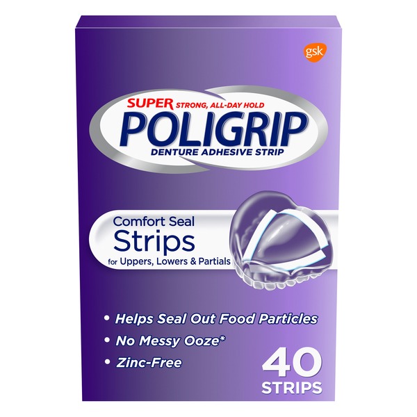 Oral Hygiene Poligrip Denture Adhesive Strips hero