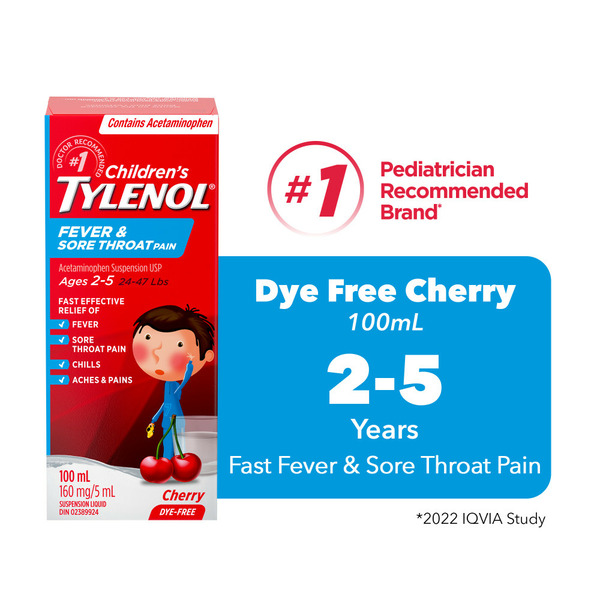 Muscles, Joints & Pain Relief Children's TYLENOL Children's Fever & Sore Throat Pain Liquid hero