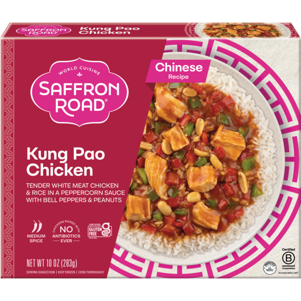 Frozen Meals Saffron Road Kung Pao Chicken, Gluten-Free, Asian Meal, Frozen Dinner hero