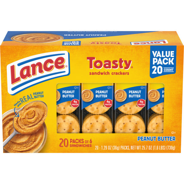 Crackers Lance Toasty Peanut Butter Sandwich Crackers hero