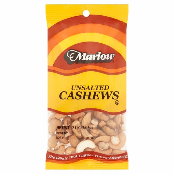 Nuts, Seeds & Dried Fruit Marlow Unsalted Cashews hero