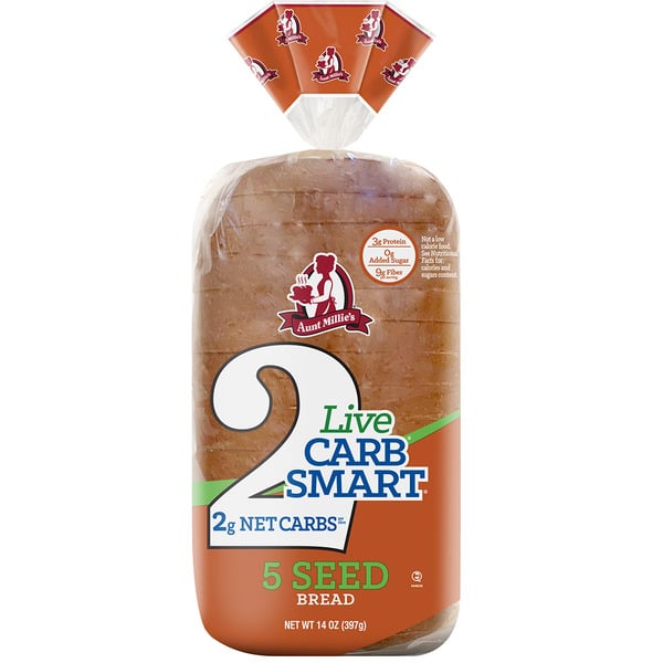 Bread Aunt Millie's Live Carb Smart, 5 Seed Bread hero