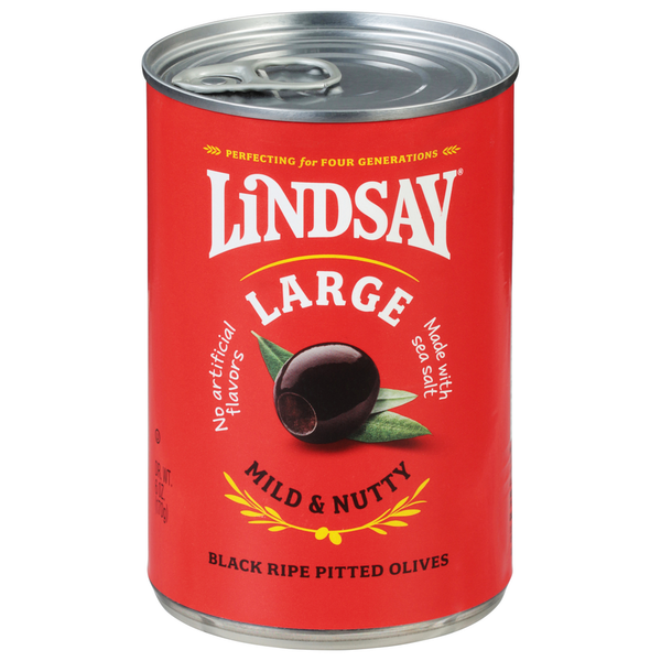 Holiday Items Lindsay Olives, Black Ripe Pitted, Large hero