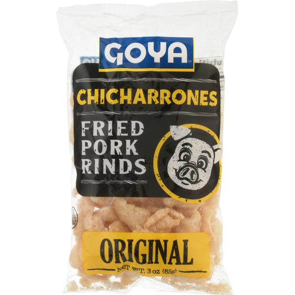 Latino Foods Goya Fried Pork Rinds, Chicharrones, Original hero