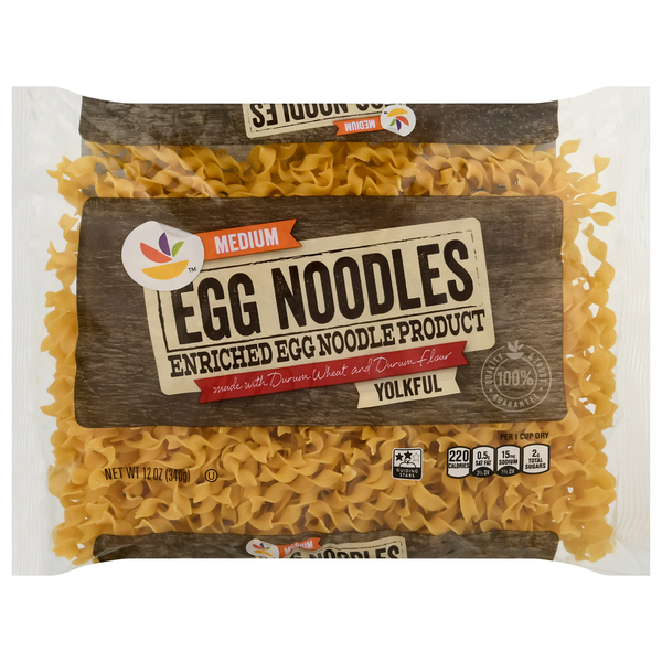 Dry Pasta Store Brand Egg Noodles, Medium, Yolkful hero