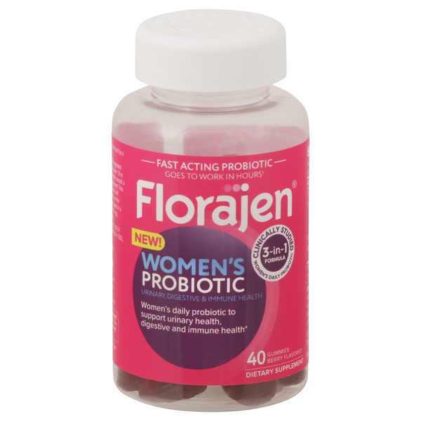 Florajen Women's Probiotic, Berry Flavored, Gummies hero