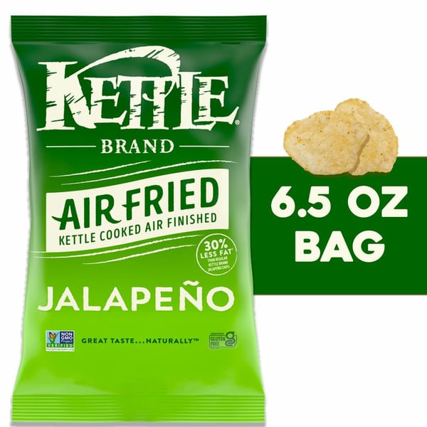 Chips & Pretzels Kettle Chips Air Fried Jalapeno Kettle Potato Chips hero