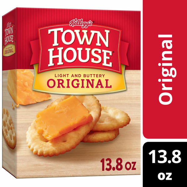 Crackers Town House Oven Baked Crackers, Party Snacks, Light and Buttery, Original hero