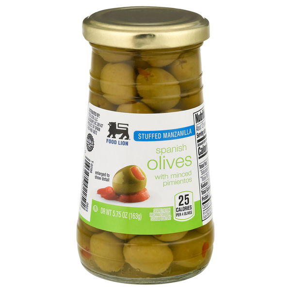 Pickled Goods & Olives Food Lion Olives, Spanish, Stuffed Manzanilla hero