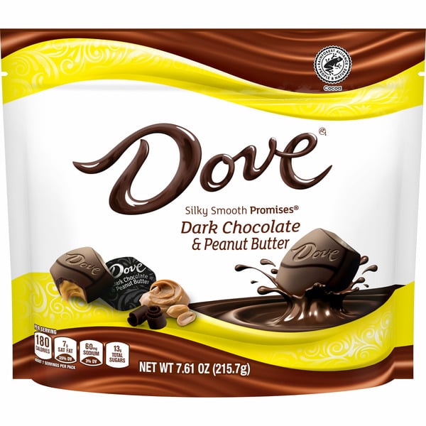 Candy & Chocolate Dove PROMISES Individually Wrapped Peanut Butter & Dark Chocolate Candy hero