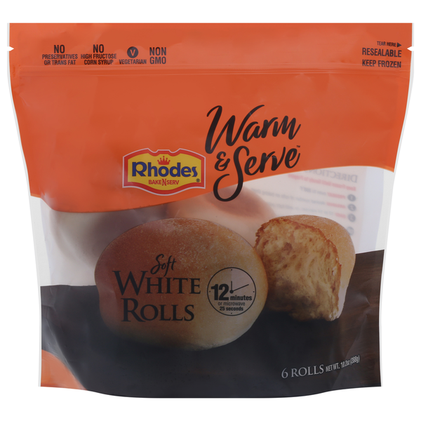 Buns & Rolls Rhodes Bake-N-Serv White Rolls, Soft hero